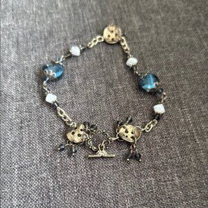 Elegant Silver and Blue Bracelet